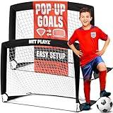 NET PLAYZ 4ftx3ft Easy Fold-Up Portable Training Soccer Goal, 36"D x 48"W x 36"H, Set of 2