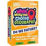 QUOKKA Board Game for 8-12 Year Olds - Geography Edition - Family Card Game for Kids Ages 5-8 - What Would You Choose | Pick Your Answer | Get to Know You - Fun Game Night for Boys & Girls