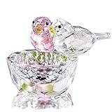 HDCRYSTALGIFTS Crystal Bird Figurine Collectible Art Glass Animal Figurines Table Home Decor Mom