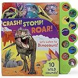 Crash! Stomp! Roar! Let's Listen To Dinosaurs! 10-Button Sound Book, Gifts For Little Dino Lovers