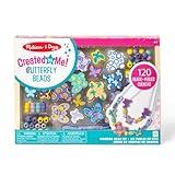 Melissa & Doug Created by Me! Butterfly Beads Wooden Bead Kit, 150+ Beads for Jewelry-Making