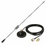 Ham Radio Vehicle Car Mobile Radio Antenna Dual Band VHF UHF 136-174MHz 400-520MHz Magnetic Base PL259 Male Antenna for BTECH ICOM Kenwood Midland Yaesu TYT AnyTone Amateur Radio Two Way Radio