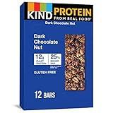 KIND Protein Snack Bar, Dark Chocolate Nut, Healthy Snacks, Gluten Free, 12g Plant Protein, 12 Count