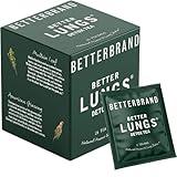 Betterbrand BetterLungs Detox Tea - 15 Herbal Tea Bags - Mullein Leaf, Ginseng, Elderberry, Ginger & Thyme for Lung Cleanse, Congestion Relief, Mucus Detox - Caffeine Free