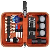 YOREPEK Golf Accessories Set for Men, Golf Stuff Kit with Leather Case, Golf Balls, Golf Tees, Multifunctional Divot Knife, Rangefinder, Scorer,Golf Gifts for Golfers Men Women