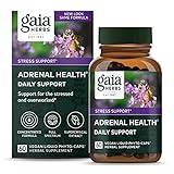 Gaia Herbs Adrenal Health Daily Support - with Ashwagandha, Holy Basil & Schisandra - Herbal Supplement to Help Maintain Healthy Energy and Stress Levels - 60 Liquid Phyto-Capsules (60 Count)