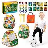 Sundaymot Bean Bag Toss Game, Kids Throwing Game Kit, 3 in 1 Darts Toys for Kids, Sand Bag Throw, Carnival Games Indoor and Outdoor Party Games