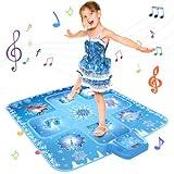 GirlsHome Dance Mat - Frozen Toys for Girls Electronic Dance Pad with 5 Game Modes, Built-in Music, Touch Sensitive Light Up LED Kids Musical Mat, Christmas & Birthday Gift for Girls 3-12