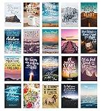 PARODY ART PRINTS 20 Christian Aesthetic Bible Verse Collage Kit – Inspirational Photos for Teen Room Wall Decor, College Dorm, & Christian Gifts, 4x6 Professional Photos