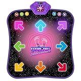 Flooyes Dance Mat Toys for 3-12 Year Old Kids, Electronic Dance Pad with Light-up 8-Button Wireless Bluetooth, Music Dance with 5 Game Modes, Birthday Toys Gifts for 3 4 5 6 7 8 9 10+ Year Old Girls