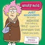 Aunty Acid 2025 Wall Calendar, 16-Month Humor & Comic Calendar, 12" x 12"