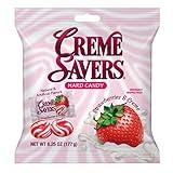 Creme Savers Strawberries and Creme Hard Candy | The Taste of Fresh Strawberries Swirled in Rich Cream | The Original Classic Brought To You By Iconic Candy | 6.25oz Bag