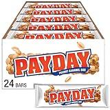 PAYDAY Peanut Caramel, Christmas Candy Bars, 1.85 oz (24 Count)