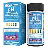 Just Fitter pH Test Strips for Body Testing for Women - High Precision 0.25 Range Accuracy for Saliva and Urine pH Testing - 125 Strips with Color Chart