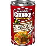 Campbell’s Chunky Soup, Sirloin Steak With Hearty Vegetables Soup, 18.8 Oz Can