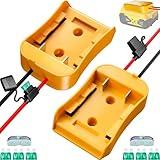 2-Pack for Dewalt 20V Battery Adapter for Power Wheels: Power Tool Drill Battery Adapter Converter for Power Wheels RC Car Battery Connector Upgrade Accessories Conversion Kit with 30A Fuse 12AWG Wire