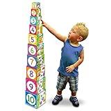 Learning Journey International LLC Play & Learn - Stacking Cubes - STEM Toddler Toys & Gifts for Boys & Girls Ages 12 Months and Up - Mind Building Developmental Learning Toy, Multi (100257)