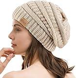 REDESS Slouchy Beanie Hat for Women Winter Warm Chunky Soft Oversized Cable Knit Cap