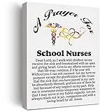 LEXSIVO a School Nurse's Prayer Canvas Home Wall Art Decor School Nurses Gift Painting 12x15 Medical Professionals Poster Framed Ready to Hang