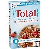 Total Breakfast Cereal, 100% Daily Value of 11 Vitamins & Minerals, Whole Grain Cereal, 16 oz