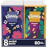 Kleenex On-The-Go Facial Tissues, 8 On-The-Go Packs, 10 Tissues per Box, 3-Ply (80 Total Tissues), Packaging May Vary