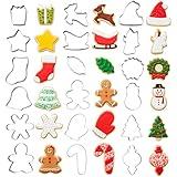 Wilton Holiday Shapes Metal Christmas Cookie Cutter Set, 18-Piece