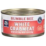 Bumble Bee White Flake Crab Meat in Water, 6 oz Can - 16g Protein & 1g Carb Per Serving - Wild Caught, Flaky, Drain Before Use, 6 Ounce (Pack of 1)