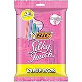 BIC Silky Touch Women's Disposable Razors, 2 Blades For a Sensitive, Soothing and Comfortable Shave, 18-Count