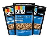 KIND HEALTHY GRAINS Granola, Healthy Snack, Vanilla Blueberry Granola with Flax Seeds, Snack Mix, 3 Count, 33 OZ Total