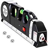 Laser Level Line Tool, Multipurpose Laser Level Kit Standard Cross Line Laser leveler Beam Tool with Metric Rulers 8ft/2.5M for Picture Hanging cabinets Tile Walls by AikTryee.