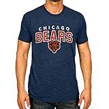 Team Fan Apparel NFL Starting Fresh Short Sleeve Heather T-Shirt - Adult Sports Gear for Men and Women (Chicago Bears - Navy, Adult Medium)