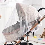 BQSAZHYJ Mosquito Net for Stroller,Baby Pram Net Portable Star Print Stroller Netting Cover Perfect Bug Net for Strollers,Bassinets,Mini Crib,Cradles and Playards (White Star), yecwz002