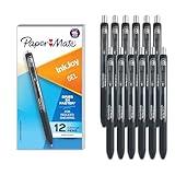 Paper Mate InkJoy Gel Pen Fine Point Black Ink Pens 0.5mm Fine Tip Ergonomic Comfort Grip Box of 12