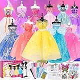 YEETIN Fashion Designer Kits for Girls Ages 6+, 800+Pcs Kids Sewing Kits, Arts & Crafts Set, Doll Clothes Making, Learn to Sew Gifts for Birthday