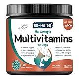 Dog Multivitamin with Glucosamine, Omega 3, Minerals, Probiotics and Enzymes, Dog Vitamins and Supplements for Joint, Skin & Coat Care, Digestive and Immune Health, Chicken Flavor - 120 Chews