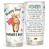 First Fathers Day New Dad Gift From Baby Son, Girl, Wife - 1st Fathers Day Best Gifts For Son - First Time Dad Travel Coffee Mug -1st Dad Double Wall Vacuum Insulated Stainless Steel Tumbler 20oz