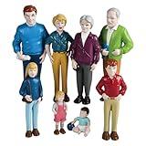 Creative Minds Marvel Education Caucasian Family Toy Figure Set for Kids Ages 3+, Set of 8 Inclusive and Diverse Dollhouse Toy Figurines, Multicolor