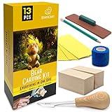 BeaverCraft Wood Carving Kit for Beginners DIY05 Wood Whittling Kit for Beginners Bear Carving Kit - DIY Hobby Craft Kids Wood Carving Kit Wood Carving Set for Adults and Teens Wood Whittling Kit