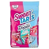 SweeTARTS Ropes Candy, Variety Mix, Cherry Punch, Twisted Rainbow Punch, Tangy Strawberry, Soft and Chewy, 15 oz