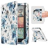 Famavala Case Cover for 7"/6.8" Kindle Paperwhite Signature Edition (12th/11th Generation, 2024/2021 Release) and Kindle Colorsoft Signature Edition 1st Gen (Blue Floral)