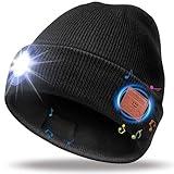 UNBON Gifts for Men, Bluetooth Beanie with Light, LED Beanie Hat with Headphones, Mens Gifts for Christmas Birthday Stocking Stuffers for Men, Cool Tech Gift for Teen Boys Dad Teens Him