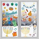 The Dreidel Company Large Hanukkah Window Clings Decals, Chanukah Theme Clings Decorations (48 Hanukkah Decals)