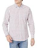 Amazon Essentials Men's Regular-Fit Long-Sleeve Casual Poplin Shirt, Blue Red White Check Plaid, XX-Large