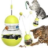 TLKNG Cat Interactive Toys for Indoor Cats Kitten Wand Toy Weight Loss Lose Kitty Tracking Balls Slow Food Dispenser Feeder Treat Dispensing Feeding Pet Supplies Birthday Gift