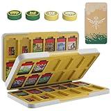 TiMOVO Game Card Case for Nintendo Switch 2/Switch OLED/lite, Compact & Portable Storage Holder Cartridge with 48 Game Card Slots and 24 Micro SD Cards Slots, White Eagle