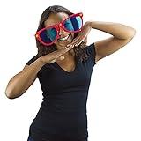ORAPICH Pudgy Pedro's Jumbo Party Sunglasses | Novelty Shades Perfect For Birthdays, Theme Parties, Charity Events, Weddings, and More | Giant Glasses, Fits Adults and Children​​ (Red)