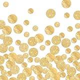 Golden Confetti Glitter Scatter Table Decoration Surprise Paper Craft Birthday Party Anniversary Supplies Bridal Baby Shower Party Wedding Gift Circle Dots Decor 100 Pcs
