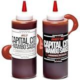 Capital City Mambo Sauce Sweet Hot & Mild Variety Pack, Washington DC Wing Sauces, Perfect Condiment for Wings Chicken Pork Beef Seafood Burgers Rice or Noodles, 12oz (2 Pack)