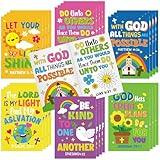 Cinrobiye 24 PCS Bible Coloring Books Religious Inspirational Holiday Activity Coloring Book Christian Party Favors Gift Prizes Goodie Bags Fillers Stuffers for Sunday School Church Activities