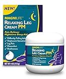 MagniLife Relaxing Leg Cream PM, Deep Penetrating Topical for Pain and Restless Leg Syndrome Relief, Naturally Soothe Cramping, Discomfort, and Tossing with Lavender and Magnesium - 4oz